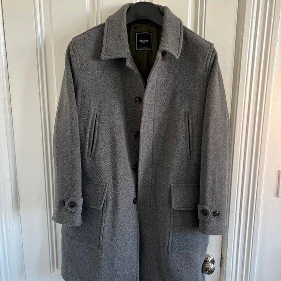 Todd Snyder Italian Wool Car Coat NWT Size Large Light Gray - Picture 1 of 6